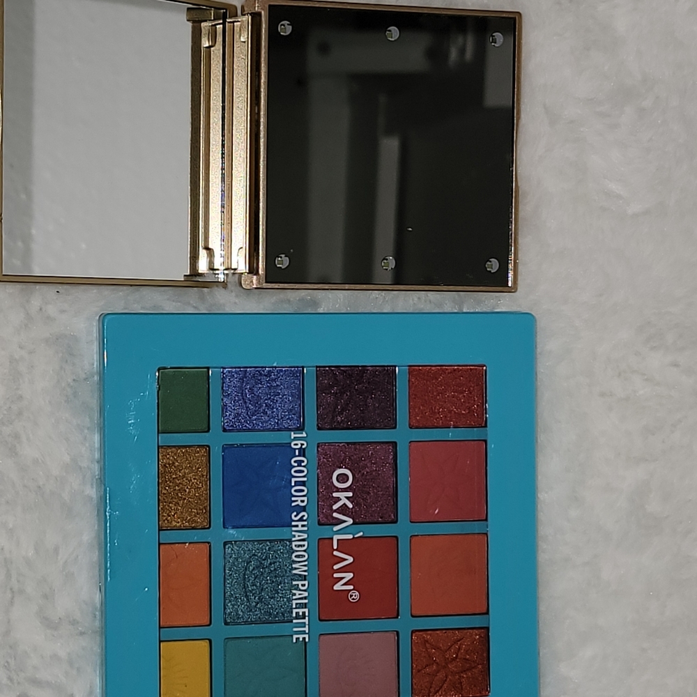 Eyeshadow  and mini mirror  with light
